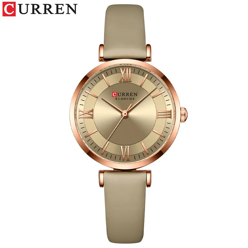 Reloj Curren 9079 En Cuero Para Mujer